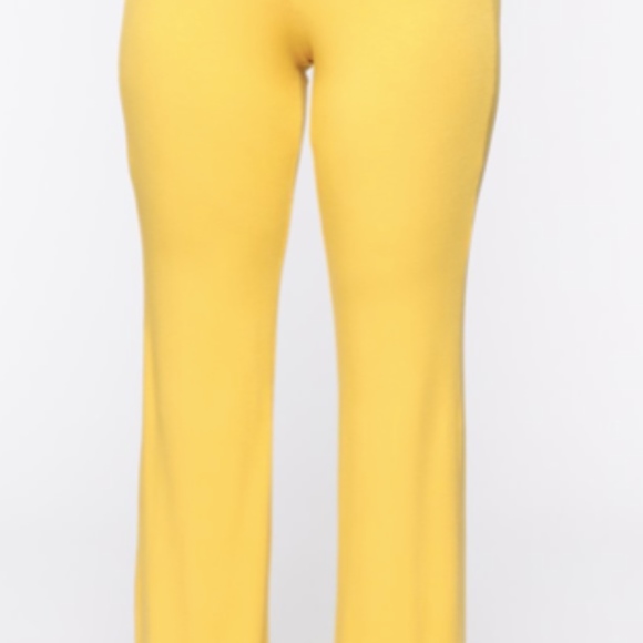 Fashion Nova Pants - NEW!!! Yellow fashion nova flare pants
